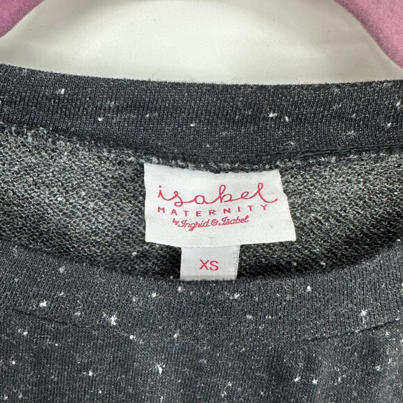 3/$25 Isabel Maternity Top XS‎ Ruffle Trim Cold Shoulder Black 3/4 Sleeves Crew - Picture 2 of 5